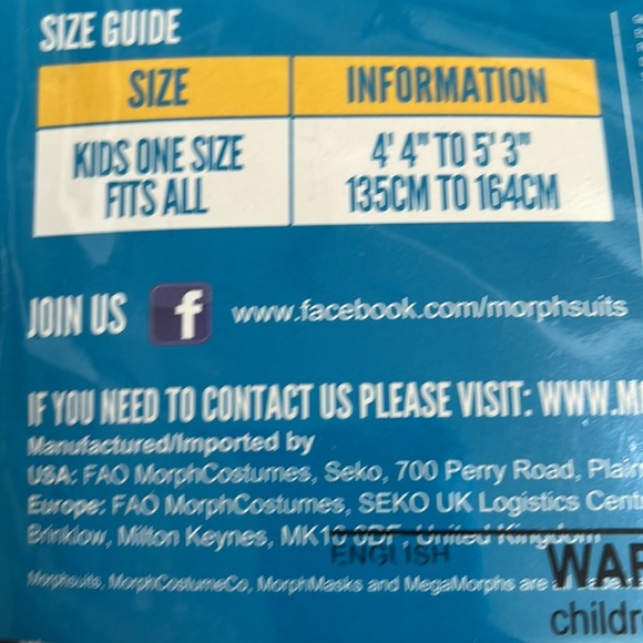 Kids Giant Inflatable Unicorn Costume Child One Size by Morph Costumes Unisex - Picture 4 of 4